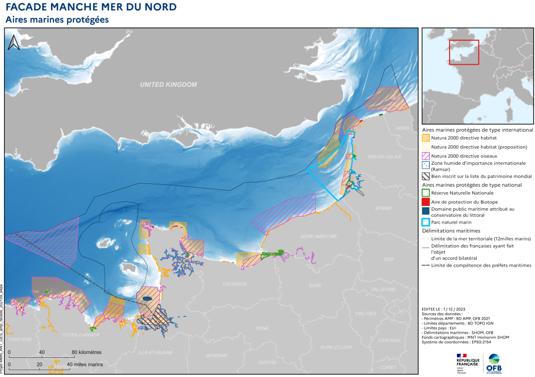 Cartographie des AMPs en Manche